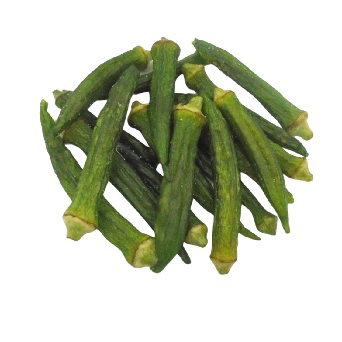 Okra Chips are a delightful and crunchy snack made from thinly sliced okra that has been seasoned and crisped to perfection. These chips offer a unique twist to traditional okra preparations, providing a convenient and portable way to enjoy the vegetable's distinctive flavor. Okra Chips make for a flavorful and satisfying snack option. #CKT Foods #Vacuum Dried Chips # Okra Chips