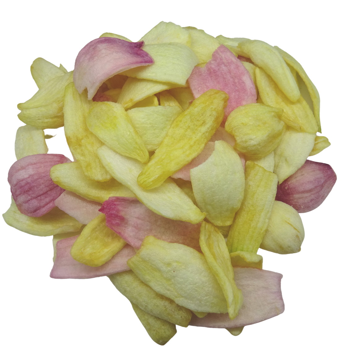 3-Colors Mixed Onion Chips are a savory and visually appealing snack that combines the flavors of three different types of onions—white, yellow, and purple. These crispy chips are crafted from thinly sliced onions that are vacuum dried to perfection, resulting in a crunchy texture and a medley of onion flavors. #CKT Foods #Vacuum Dried Chips #3-Colors Mixed Onion Chips